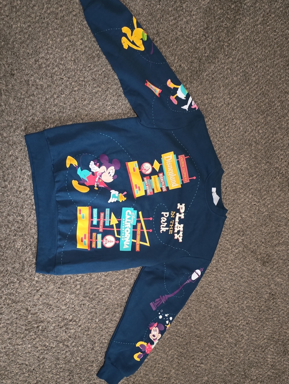 Disney Parks - California Adventure. Navy blue sweatshirt